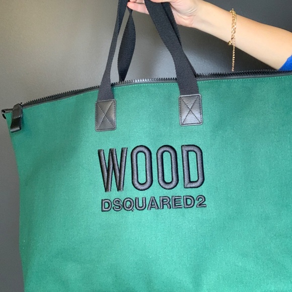 WOOD DSQUARED2 GREEN OVER NIGHT BAG - Picture 6 of 7
